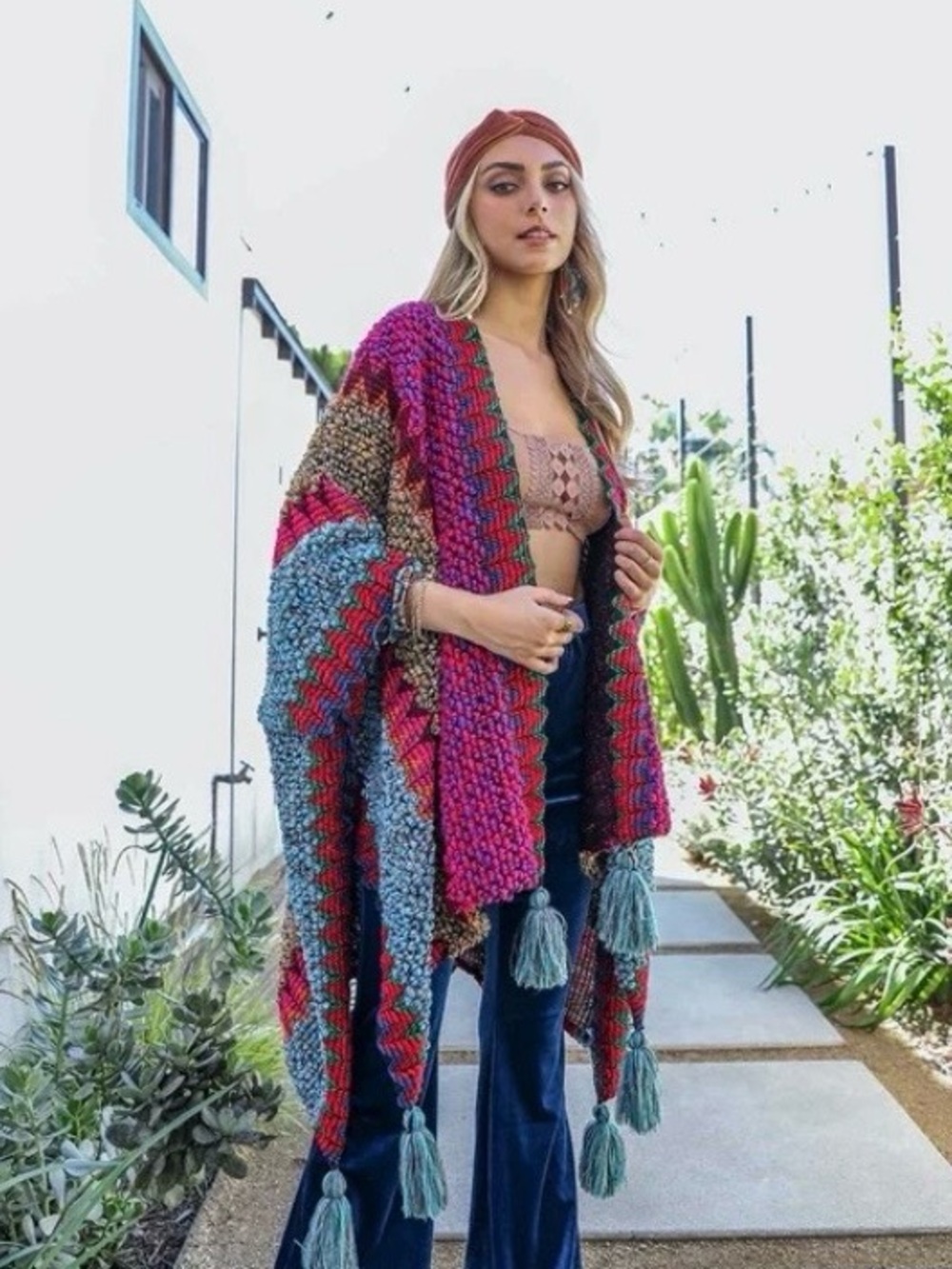 Dream Weaver Crochet Ruana Sweater Kimono